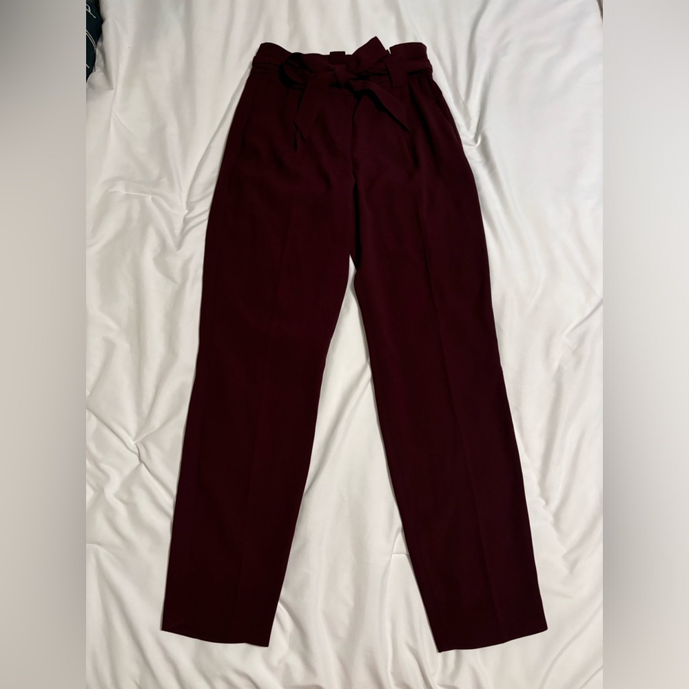 Express high rise pleated work pant